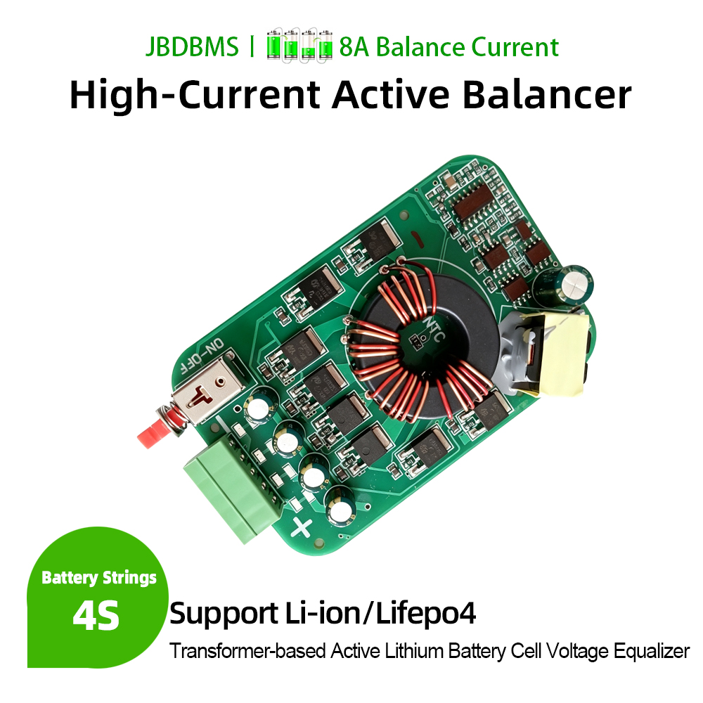 Battery Equalizer Balancer - JBDBMS 4S 8A 0.005V Transformer-Based Active