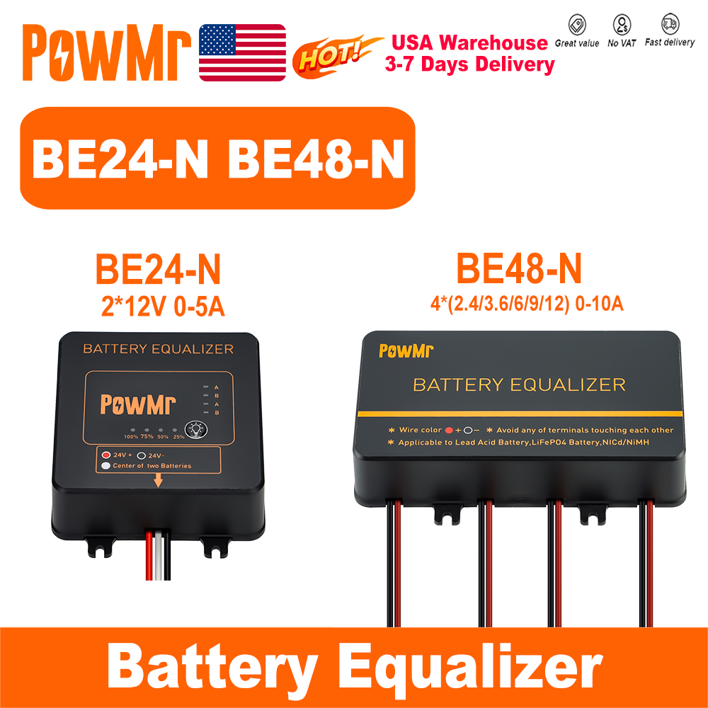 PowMr USA 24V 48V Battery Equa - Battery Equalizer Balancer 评论和价格